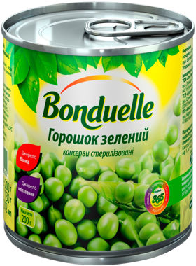 Горошок зелений "Bonduelle" ж/б 200г/лан/