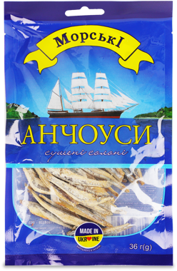 Анчоус сол-сушений 36г /Морські/