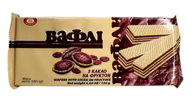 Вафлі з какао на фруктозі 130г /ХБФ/