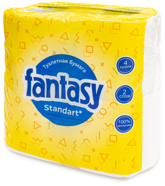Папір туалетний білий 4шт /Fantasy/