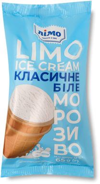 Морозиво LIMO ICE CREAM класичне біле ваф.ст 65г /Лімо/