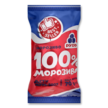 Морозиво РУДЬ 100% 70г ваф.ст