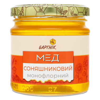 Мед "Соняшниковий" натуральний с/б 250г /Бартнік/