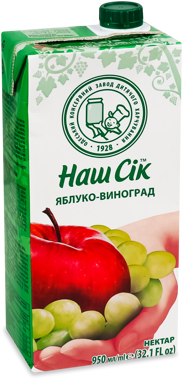 Нектар "Наш Сік" виноград/яблуко 0.95л /ОКЗДХ/