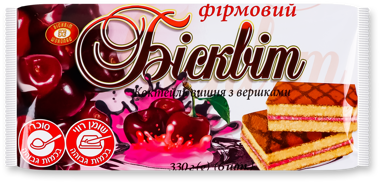 Бісквіт-коктейль "Вишня-вершки" 330г /ХБФ/
