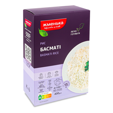 Рис "Басматі" шліфований 4*100г./Жменька/