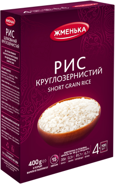 Рис "Круглозернистий" 4*100г. /Жменька/