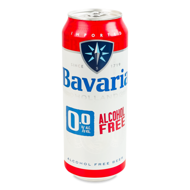 Пиво "Баварія" 0.5л б/алк ж/б