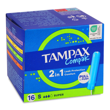 TAMPAX Compak Super Duo 16шт 