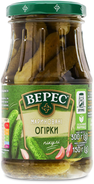 Огірки "Верес" мариновані пікулі 300г