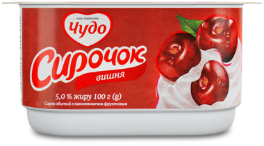 Сирочок "Смачненький" вишня 5% 100г ст