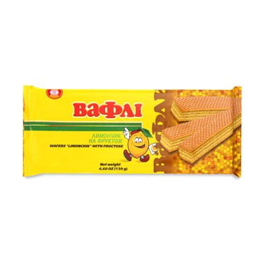 Вафлі "Лимончик" на фруктозі 130г /ХБФ/