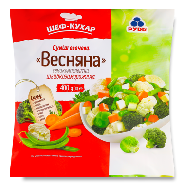 Суміш овочева "Весняна" 400г /Рудь/