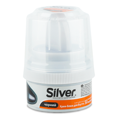 Крем д/взут "Silver" блиск чорний банка 50мл