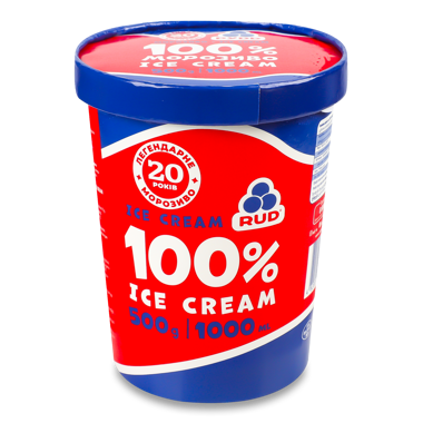 Морозиво РУДЬ 100% 500г відро