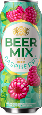 Пиво "Оболонь" Бірмікс малина ж/б 0.5л