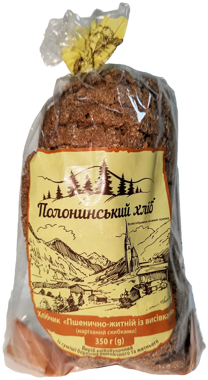 Хліб "Полонинський" житньо/пшен з висів різ 0.35кг /Палушка/