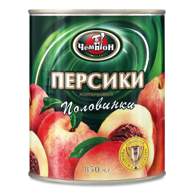 Персики "Чемпіон" половинки 850г