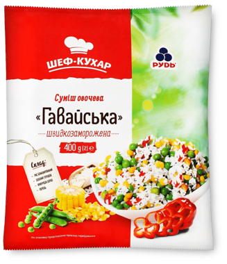 Суміш "Гавайська" овочева 400г /Шеф-Кухар/