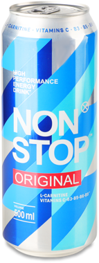 Напій енергетичний "Non stop" б/а 0.5л ж/б