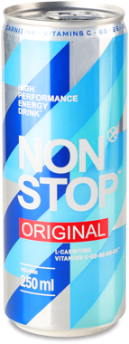 Напій енергетичний "Non stop" б/а 0.25л ж/б