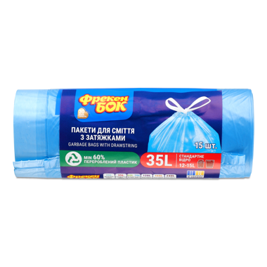 Пакет д/сміття з завязкой 35л 15шт/Фр-Б