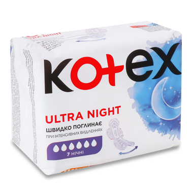Прокладки Котекс Ultra Dry&SofT night 7