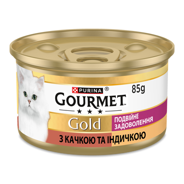 Конс "Gourmet" Gold качка/індичка ж/б 85г