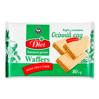 Вафлі діаб "Осінній сад" 80г /Ж/
