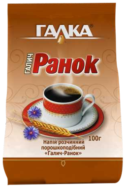 Кавовий напій "Галич-Ранок" пак 100г/Галка/