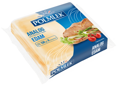 Сир тостовий "Едам" 130г /Polmlek/