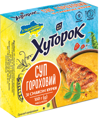 Суп гороховий "Курячий" 160г /Хуторок/