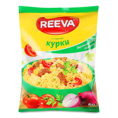 Вермішель "Reeva" домаш.бульон/курка 60г