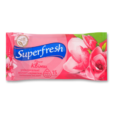 Серветки вологі "Super Fresh" Breeze 15шт