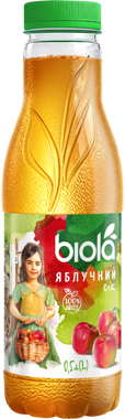 Сік "Біола" Яблучний ПЕТ 0.5л