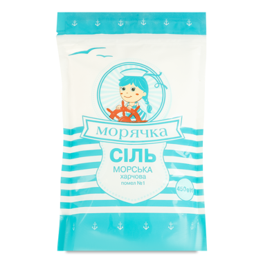 Сіль "Морячка" морська харчова натуральна 450г