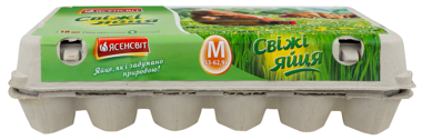 Яйця курячі "Свіжі яйця" С1 18шт /Ясенсвіт/