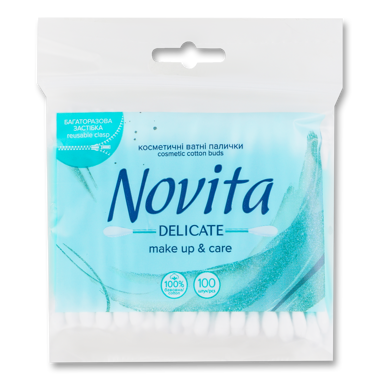 Ват.палочки "Novita" delicate п/е уп 100шт