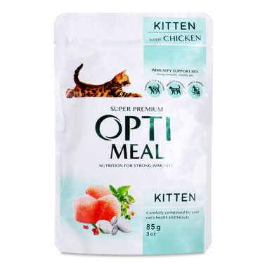 Конс "Optimeal" д/кошенят курка 85г
