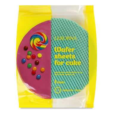 Вафельні коржи "Веселка" 90г /Lekorna/