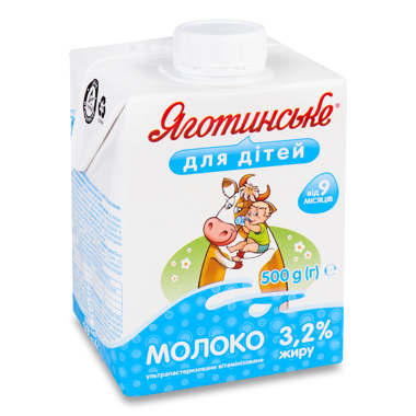 Молоко "Яготинське ДД" 3.2% 500г т/пак