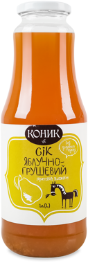 Сік "Яблучно-грушевий" прямого віджиму 1л /Коник/
