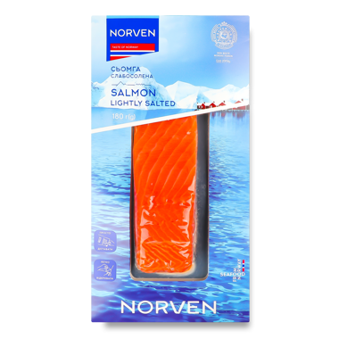 Сьомга с/с філе-шмат в/у 180г /Norven/