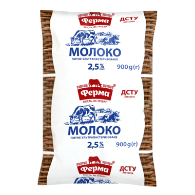 Молоко "Ферма" ультрапастер 2.5% т/ф 900г