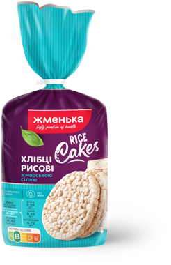 Хлібці рисові з морською сіллю 100гр /Жменька/