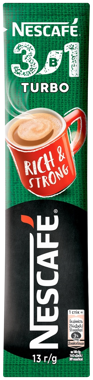 Кава "Нескафе" 3в1 Турбо /стік/ 12г /Нестле/