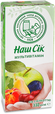 Сік "Наш Сік" мультивітамін 0.33л