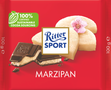 Шоколад "Ritter Sport" темний марципан 100г 