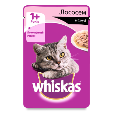 Конс "Віскас" д/дор лосось в соусі 85г /MF/