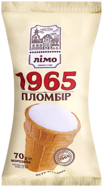 Морозиво "Лімо Пломбір 1965" ваф.ст. 75г /ЛіМо/